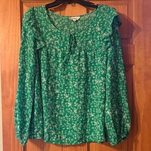 Eesome Teal Floral Blouse